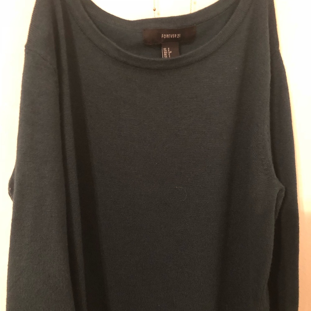 Dark green sweater dress